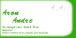 aron andre business card